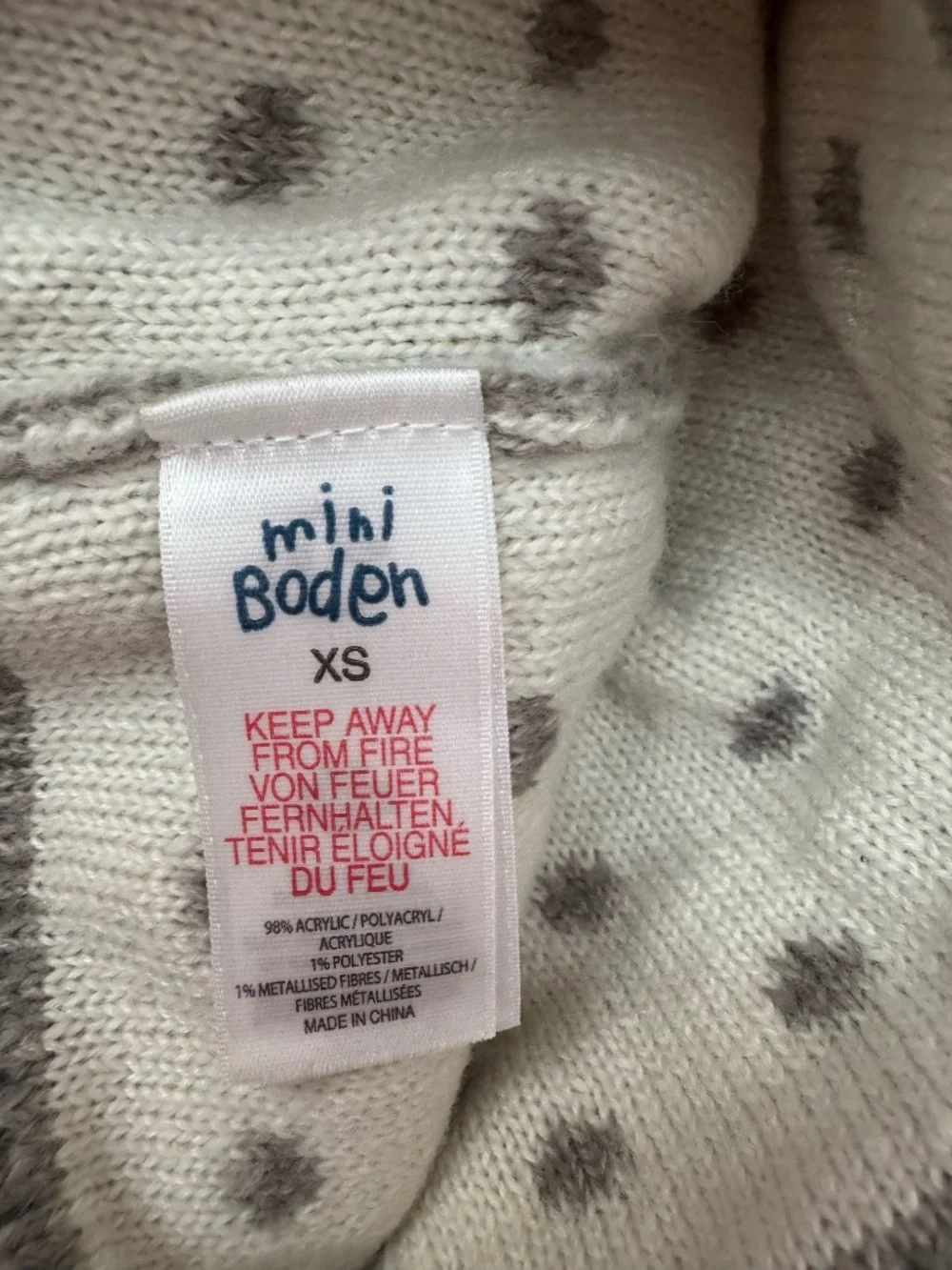 Mini Boden gray white